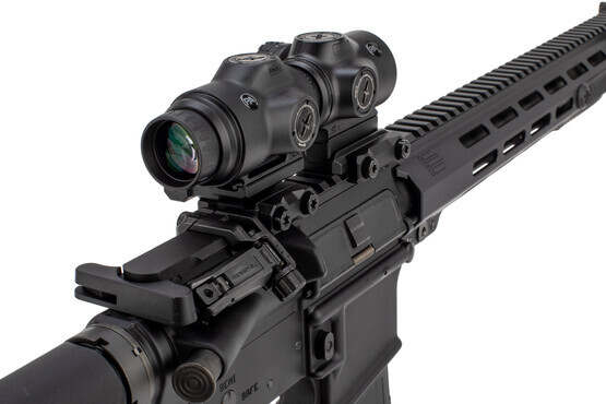 Primary Arms 3x micro magnifier mounted on a rifle